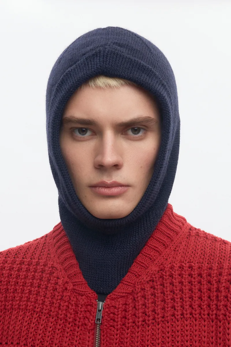 Merino Balaclava in Midnight 3