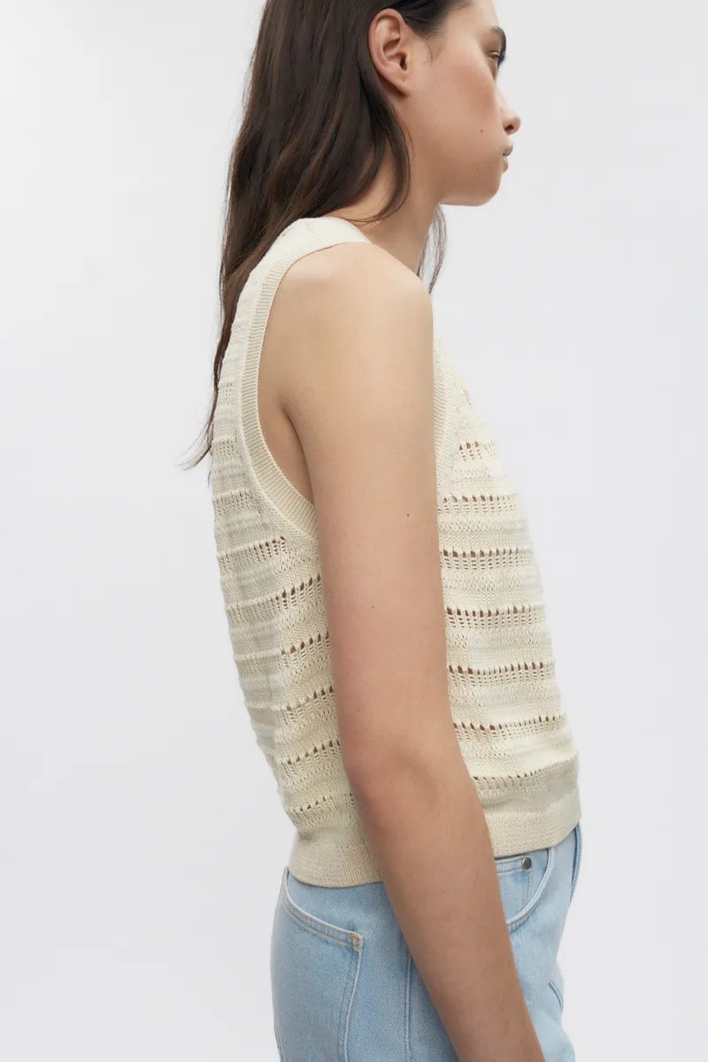 Women’s Acacia Knit Tank in Natural 3