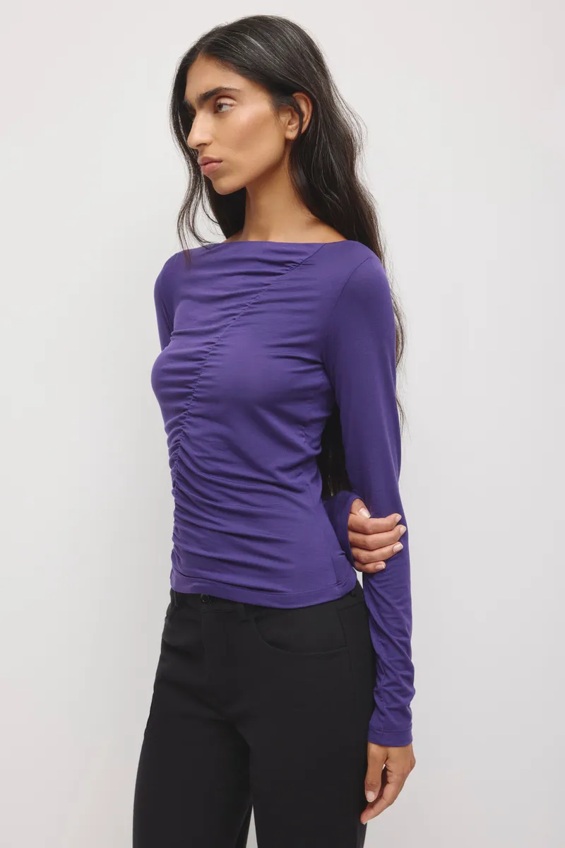 Women's Basima Longsleeve in Deep Purple 3