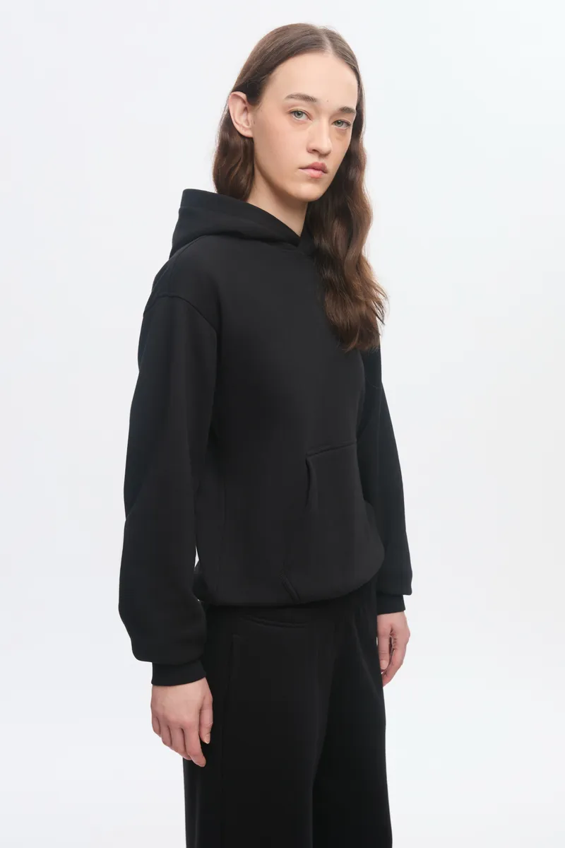 Women's Essential Hoodie in Black 3