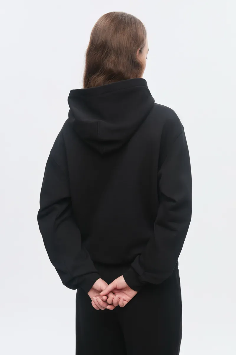Women's Essential Hoodie in Black 4