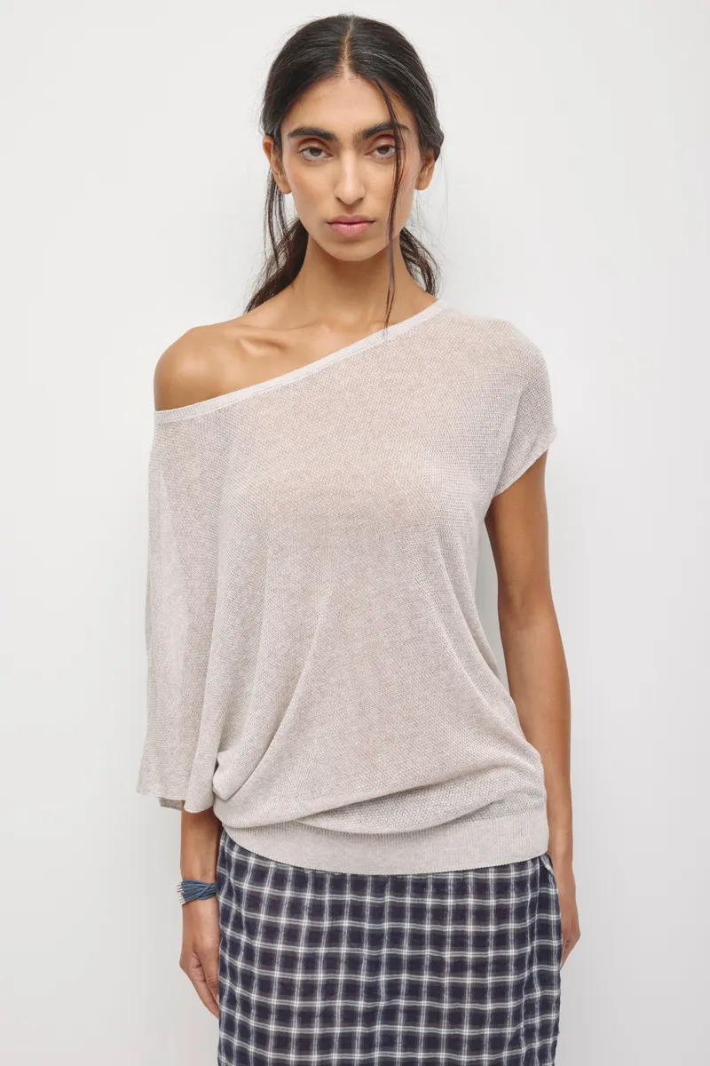 Women's Kenza Asymmetric Sweater in Piedra
