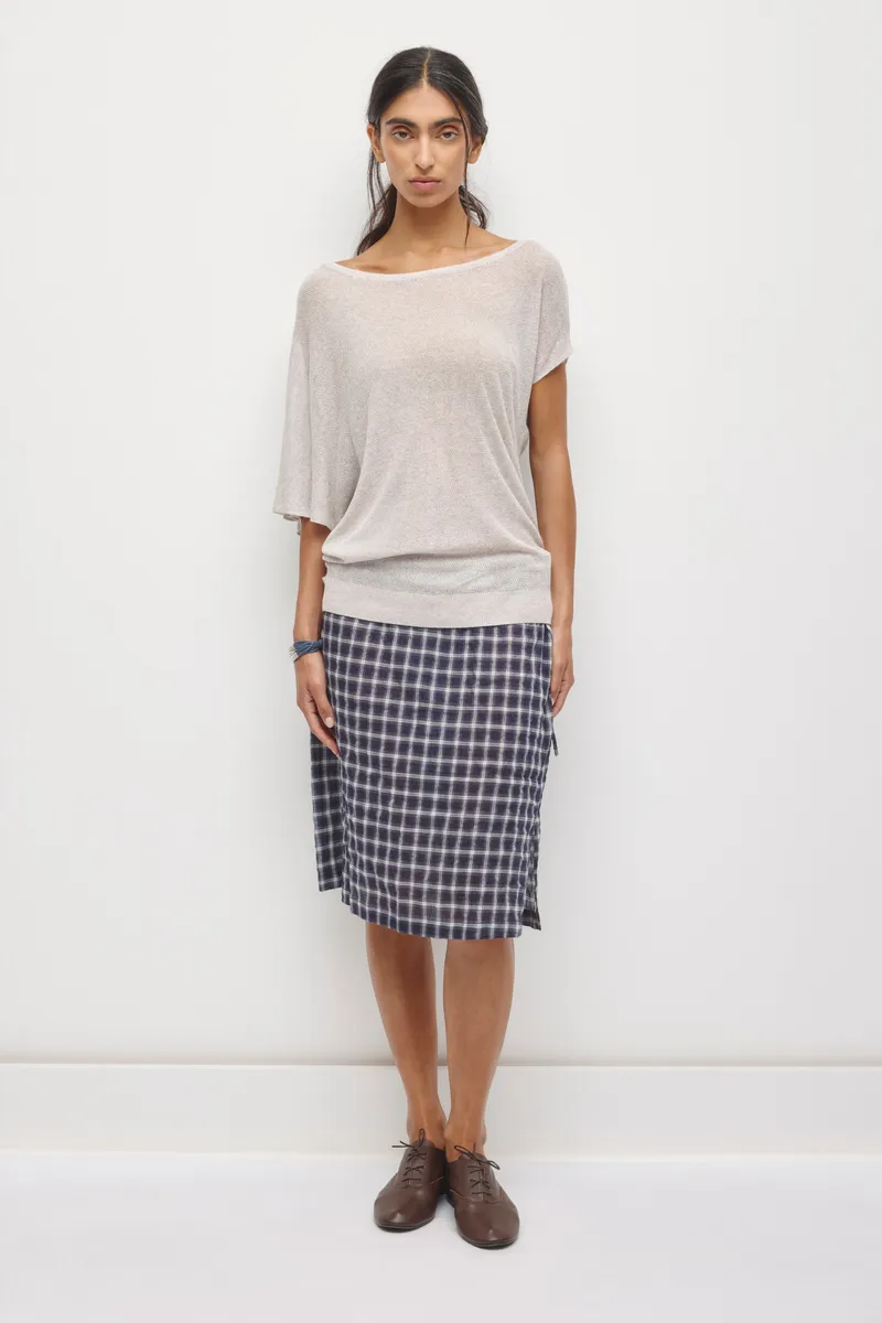 Women's Kenza Asymmetric Sweater in Piedra 2