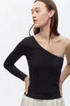 Women's Kenza Asymmetric Sweater in Piedra 10