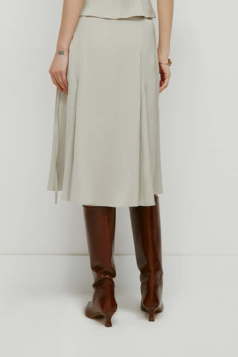 Women's Layali Midi Skirt in Dune Grass 4