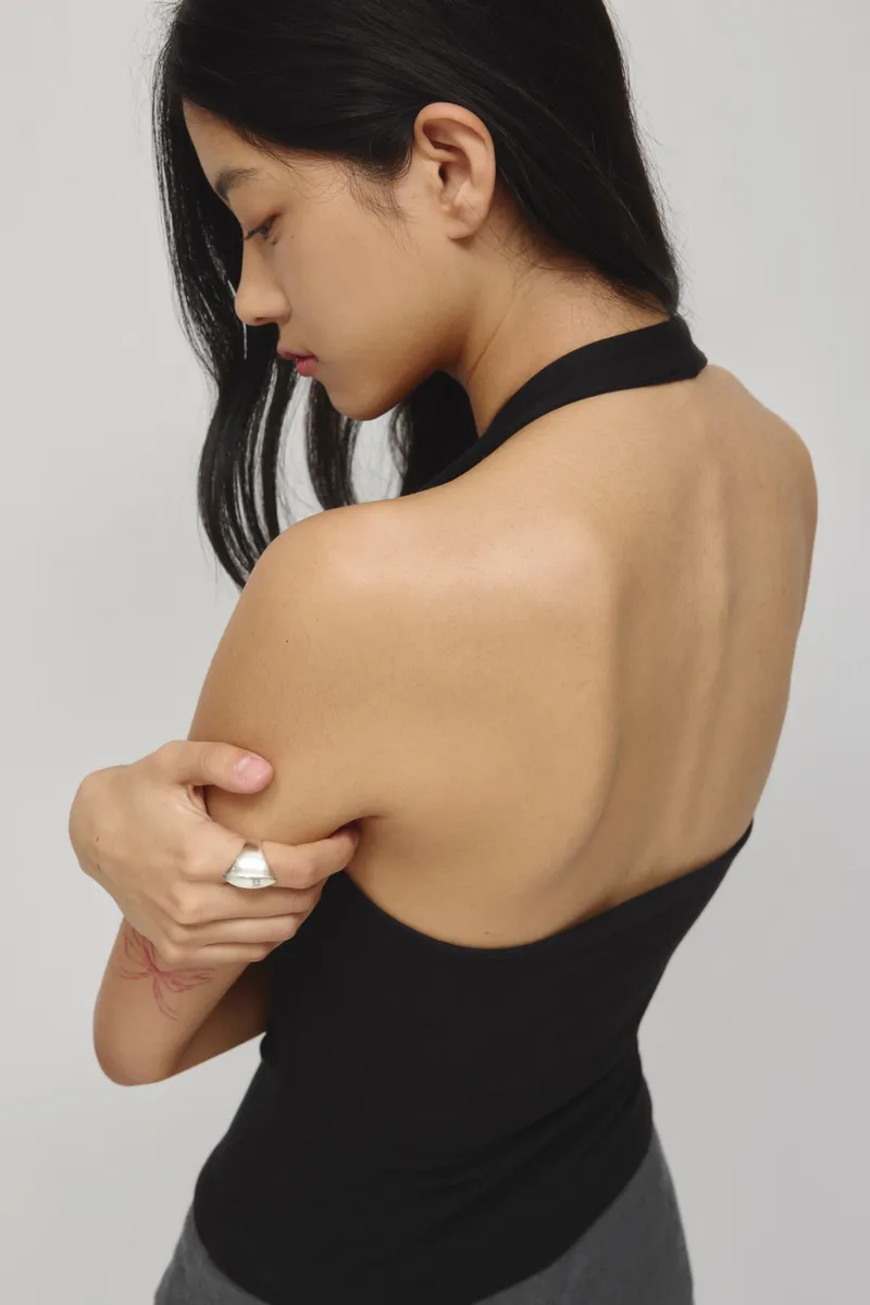 Women's Layn Infinity Halter in Black 2