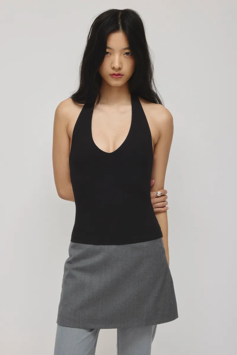 Women's Layn Infinity Halter in Black 3