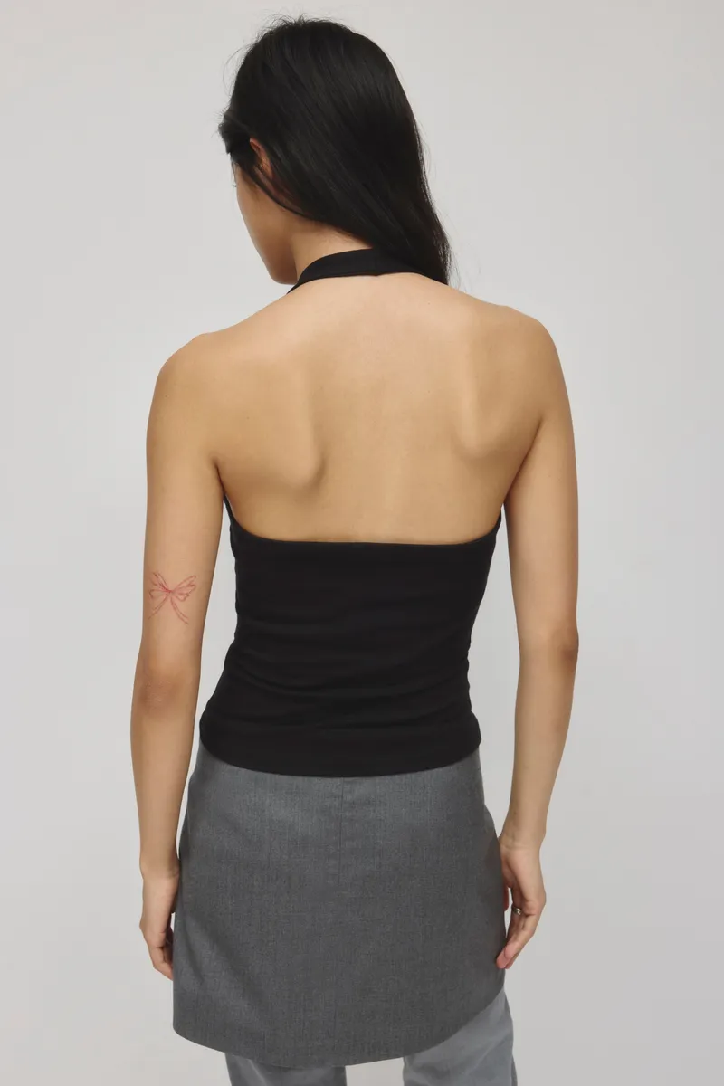 Women's Layn Infinity Halter in Black 5