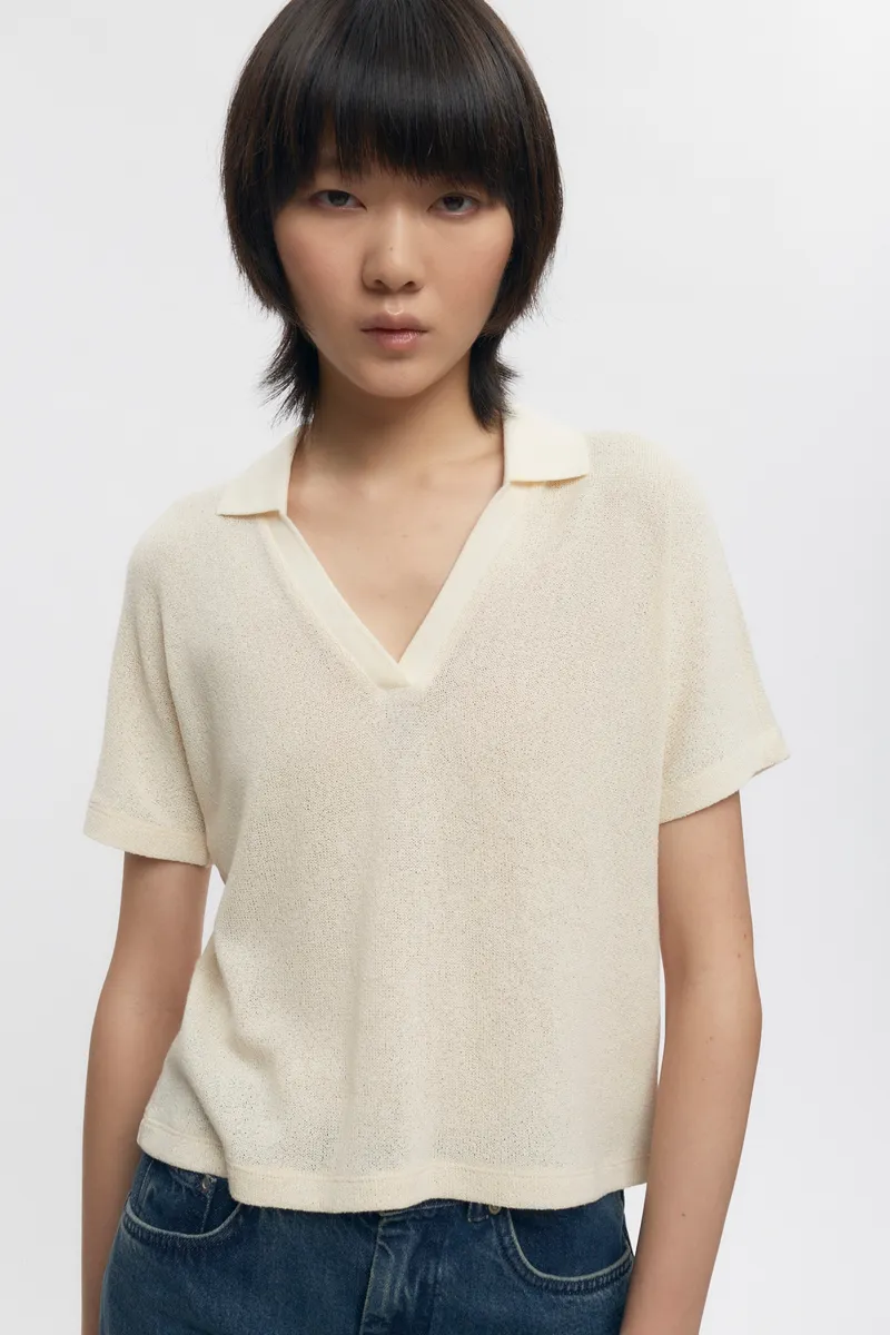 Women's Luxor Jersey Polo in Natural