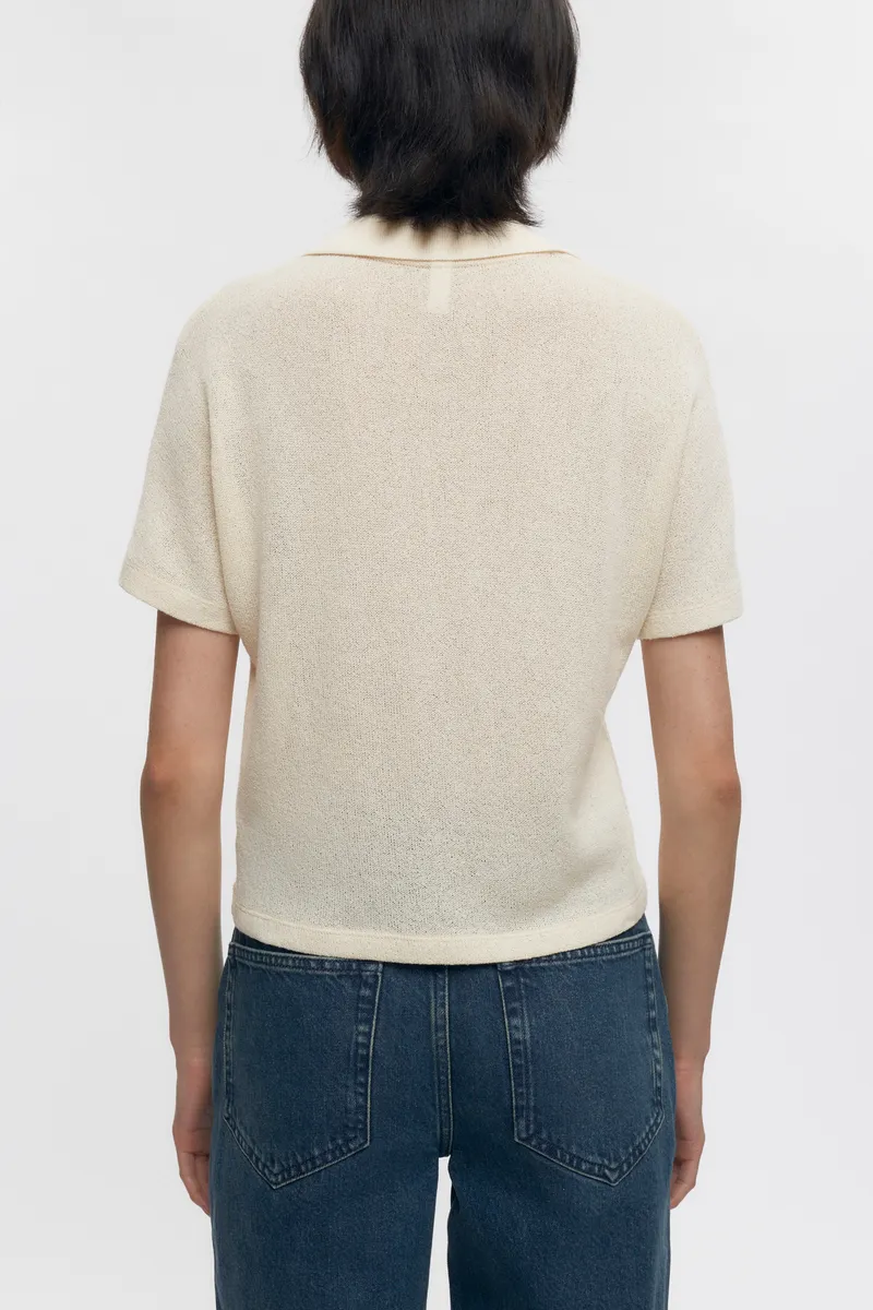 Women's Luxor Jersey Polo in Natural 3
