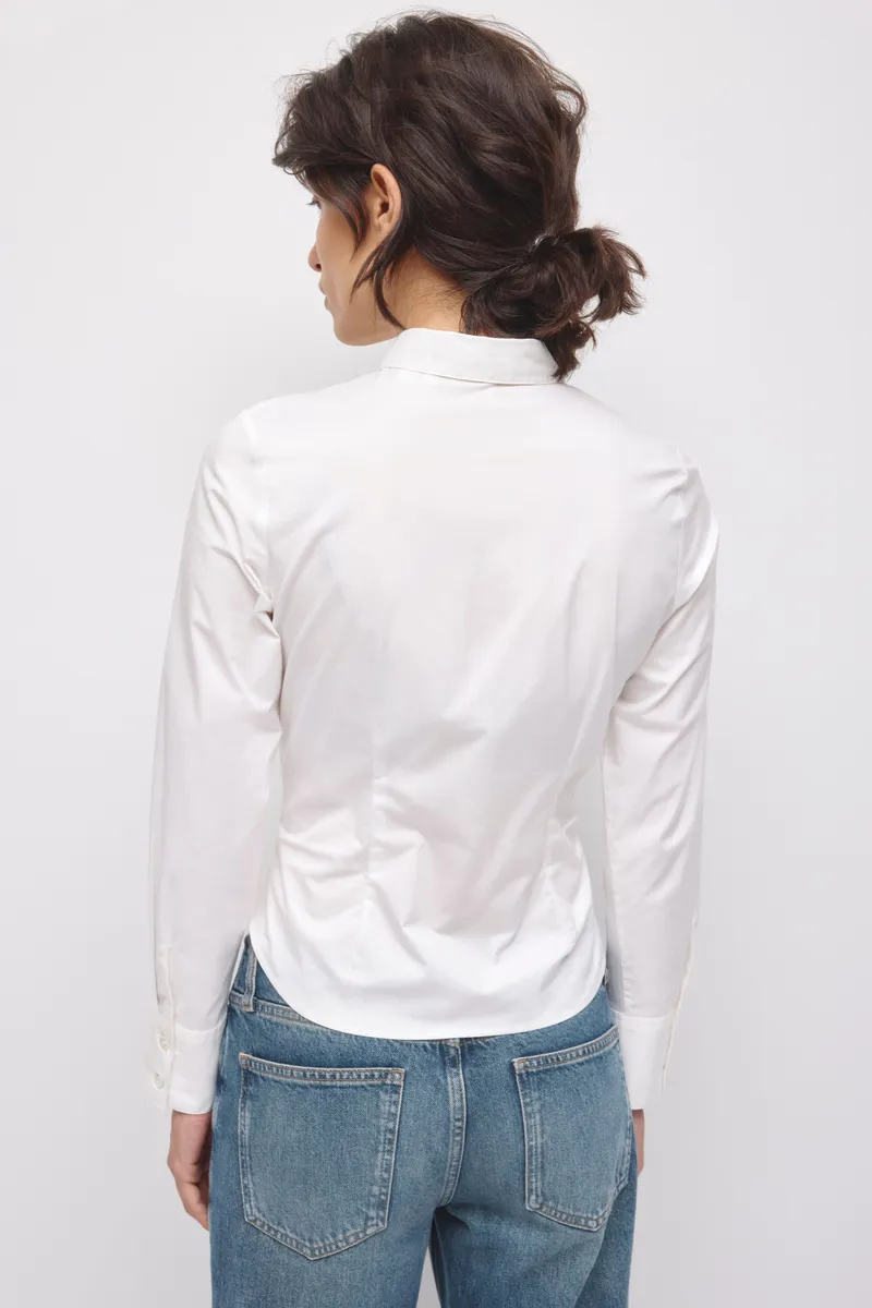 Women's Mahla Fitted Shirt in White 5