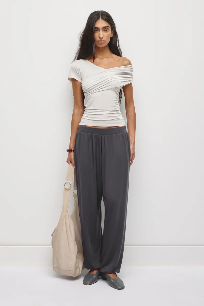 Women's Nayla Asymmetric Tee in Haze 2