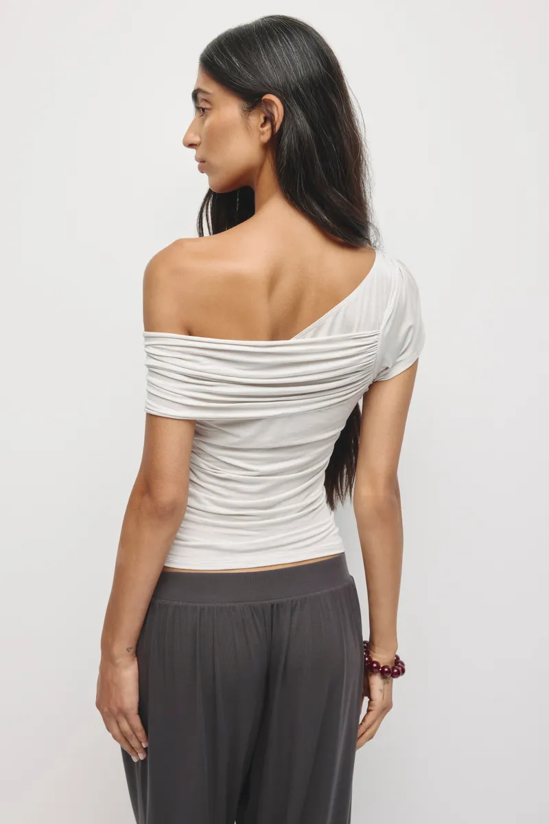 Women's Nayla Asymmetric Tee in Haze 5