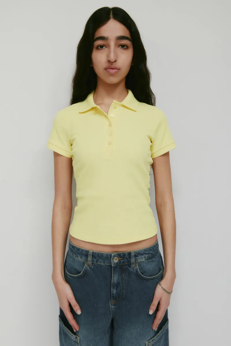 Women's Rib Polo in Sorbet 2