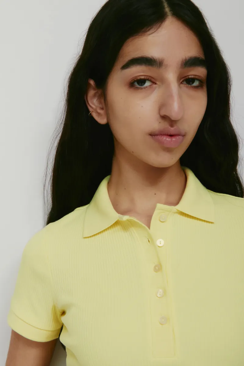 Women's Rib Polo in Sorbet 5