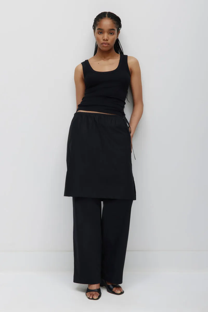 Women's Samira Wrap Tank in Black 8