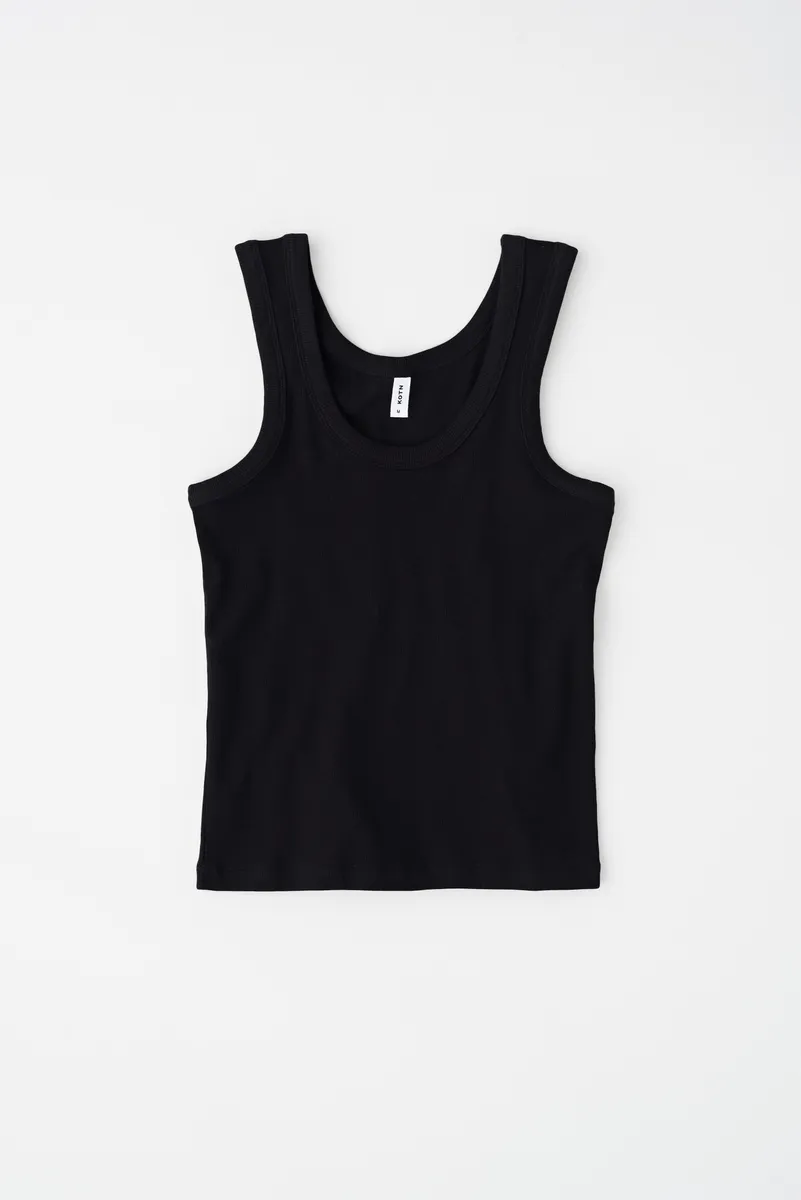Women's Set Tank in Black 7