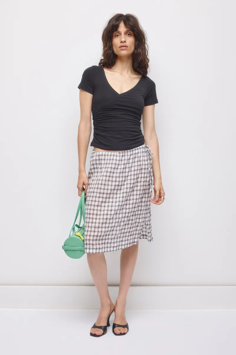 Women's Thana Wrap Top in Black 2