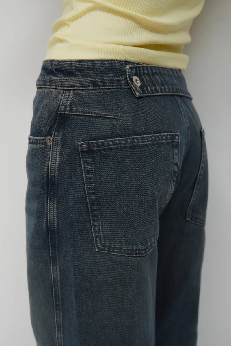 Women's Twisted Seam Denim in Storm Wash 2
