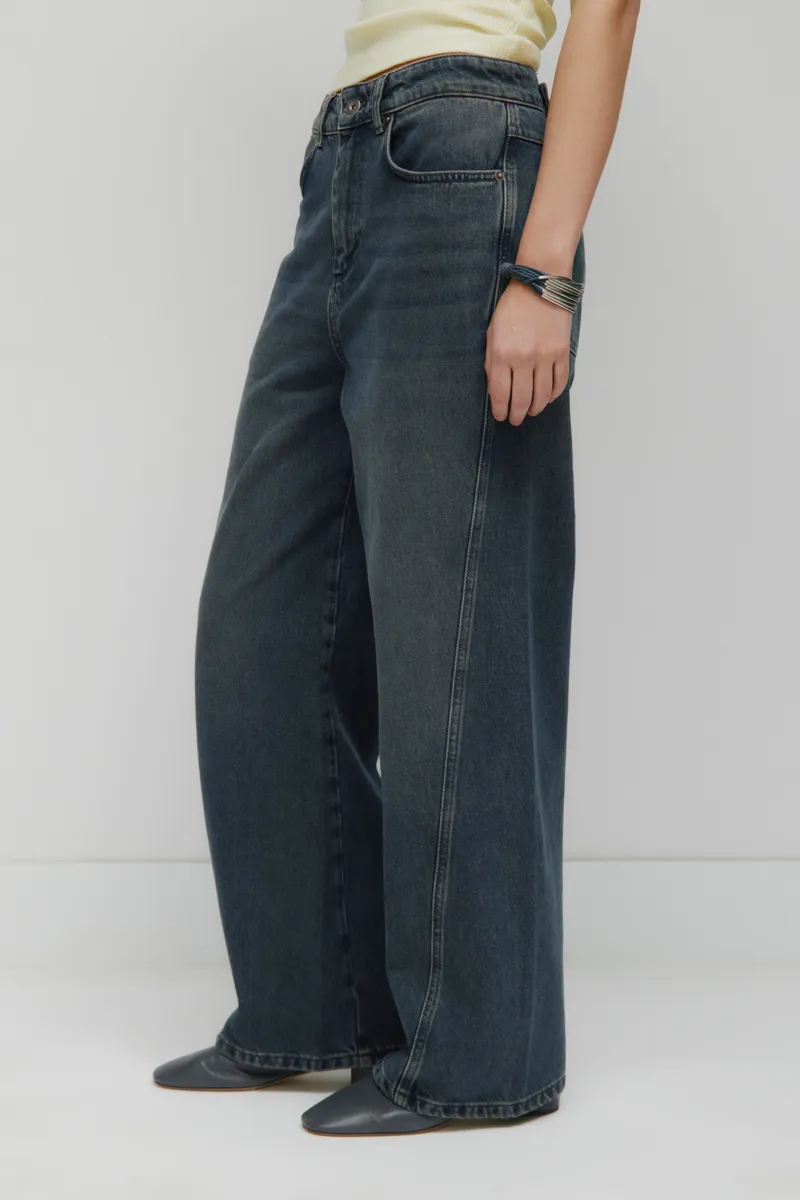 Women's Twisted Seam Denim in Storm Wash 3