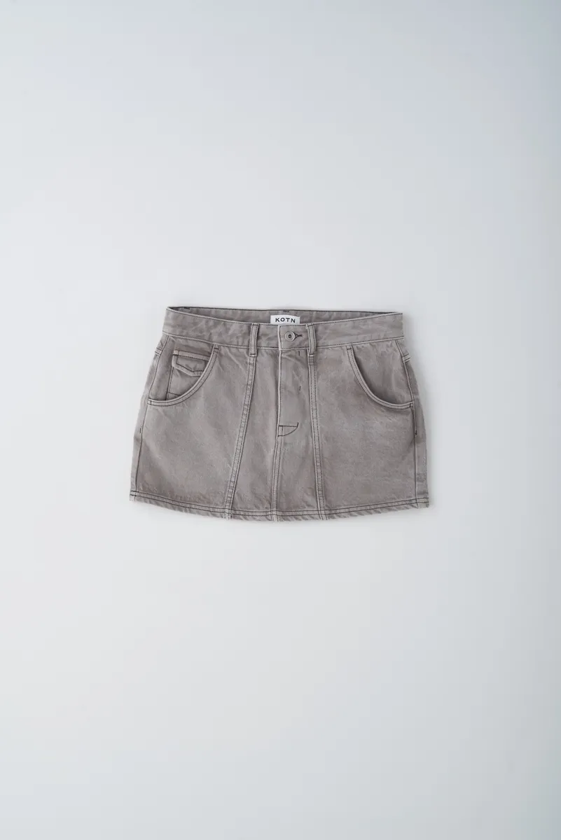 Women's Utility Denim Mini in Beluga 6