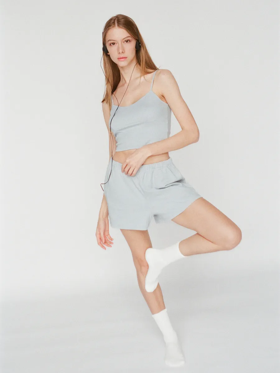 100% organic cotton shorts - powder blue 3