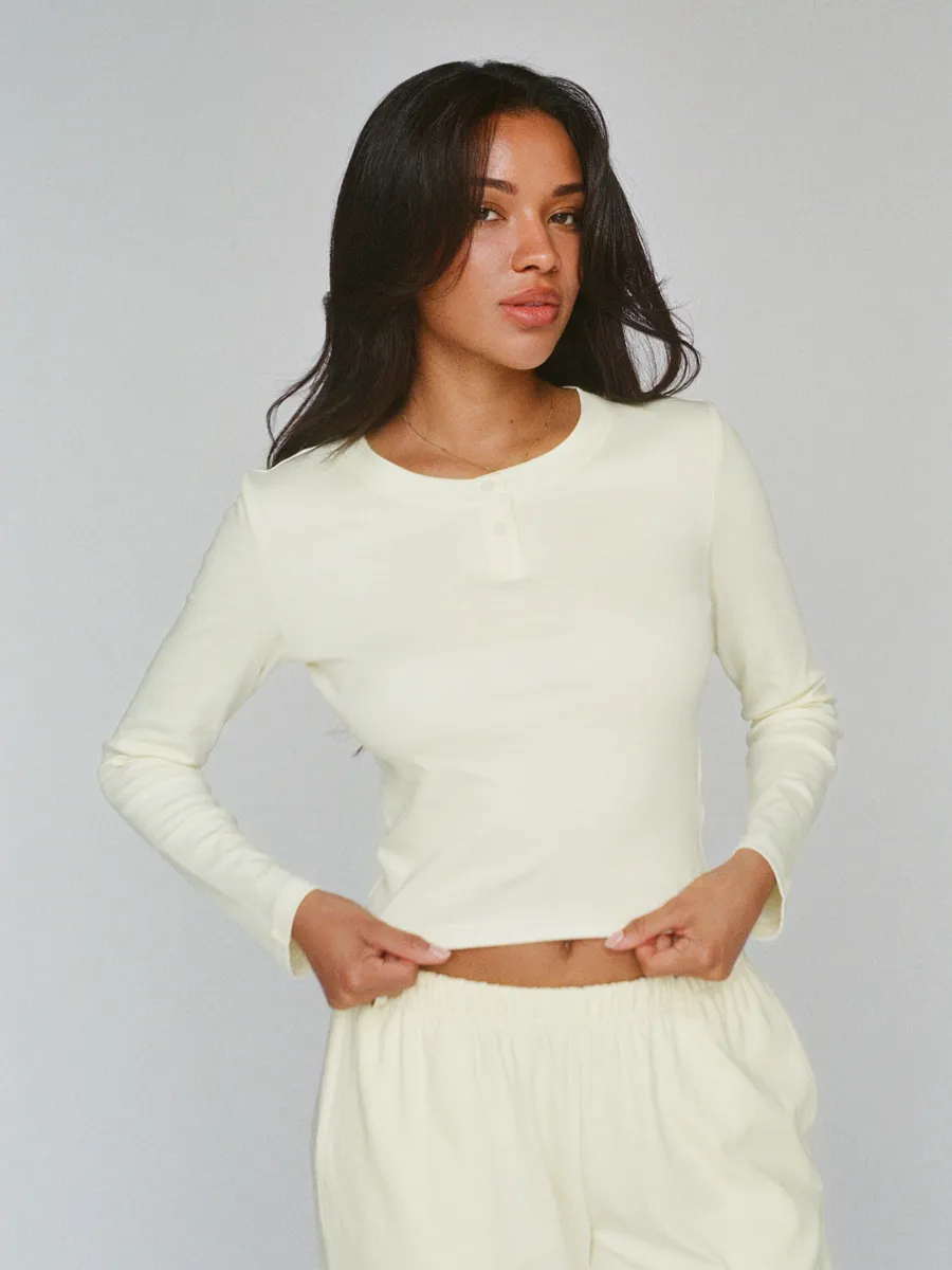 100% organic cotton top - butter yellow 2