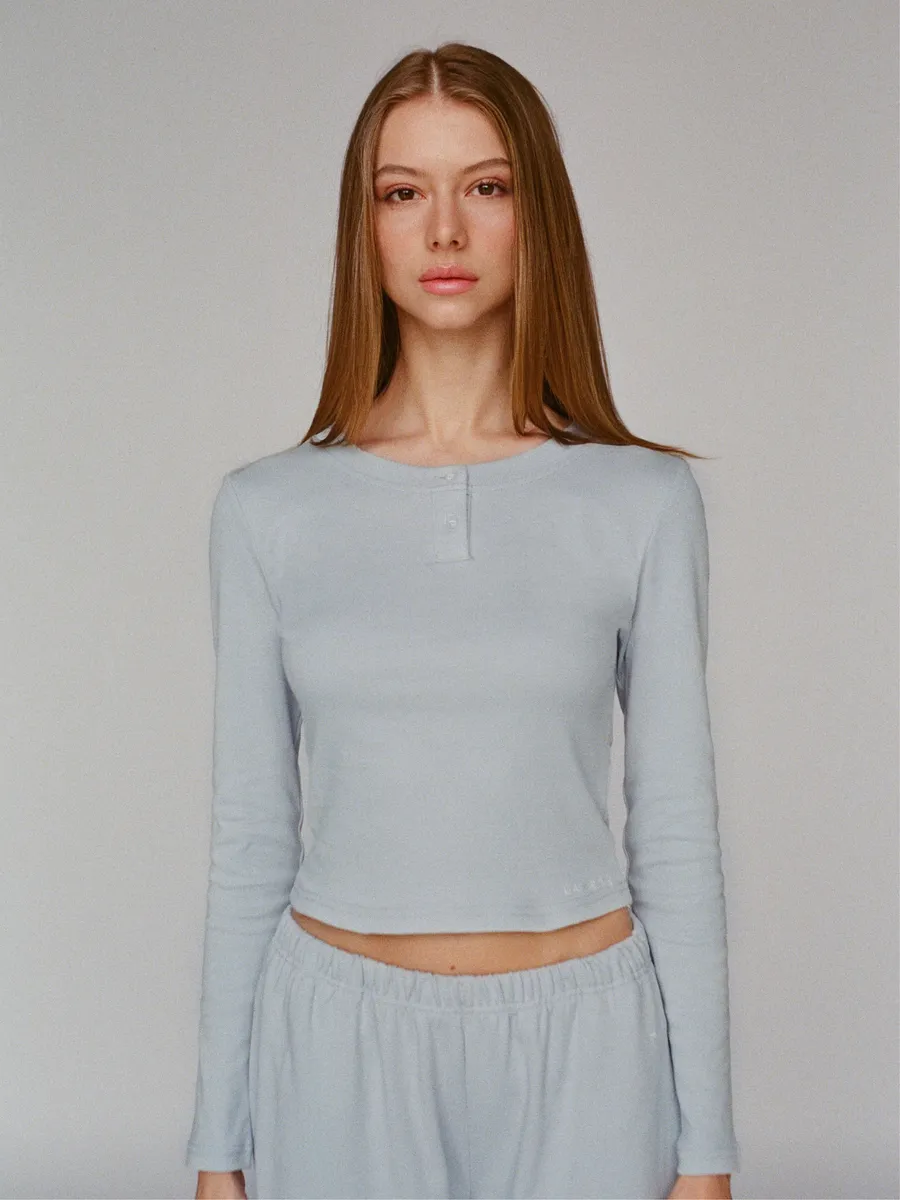 100% organic cotton top - powder blue
