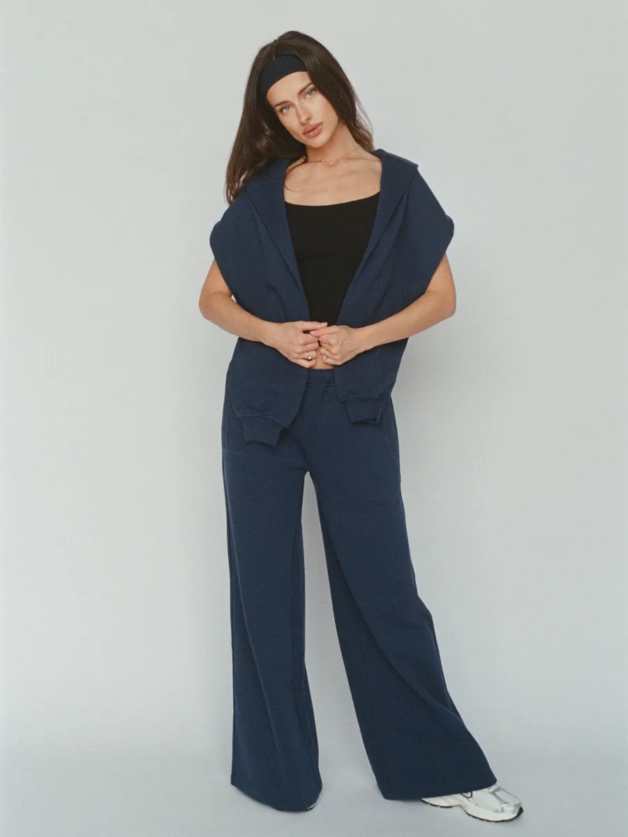 100% organic cotton wide-leg pant 2