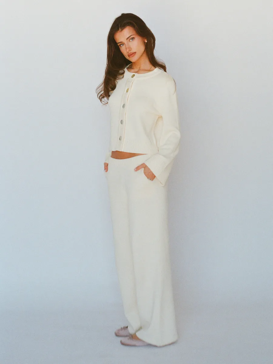 organic cotton cashmere cardigan - butter yellow 6