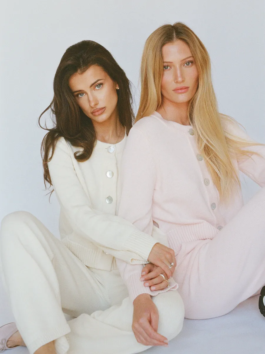 organic cotton cashmere wide pant - butter yellow 6