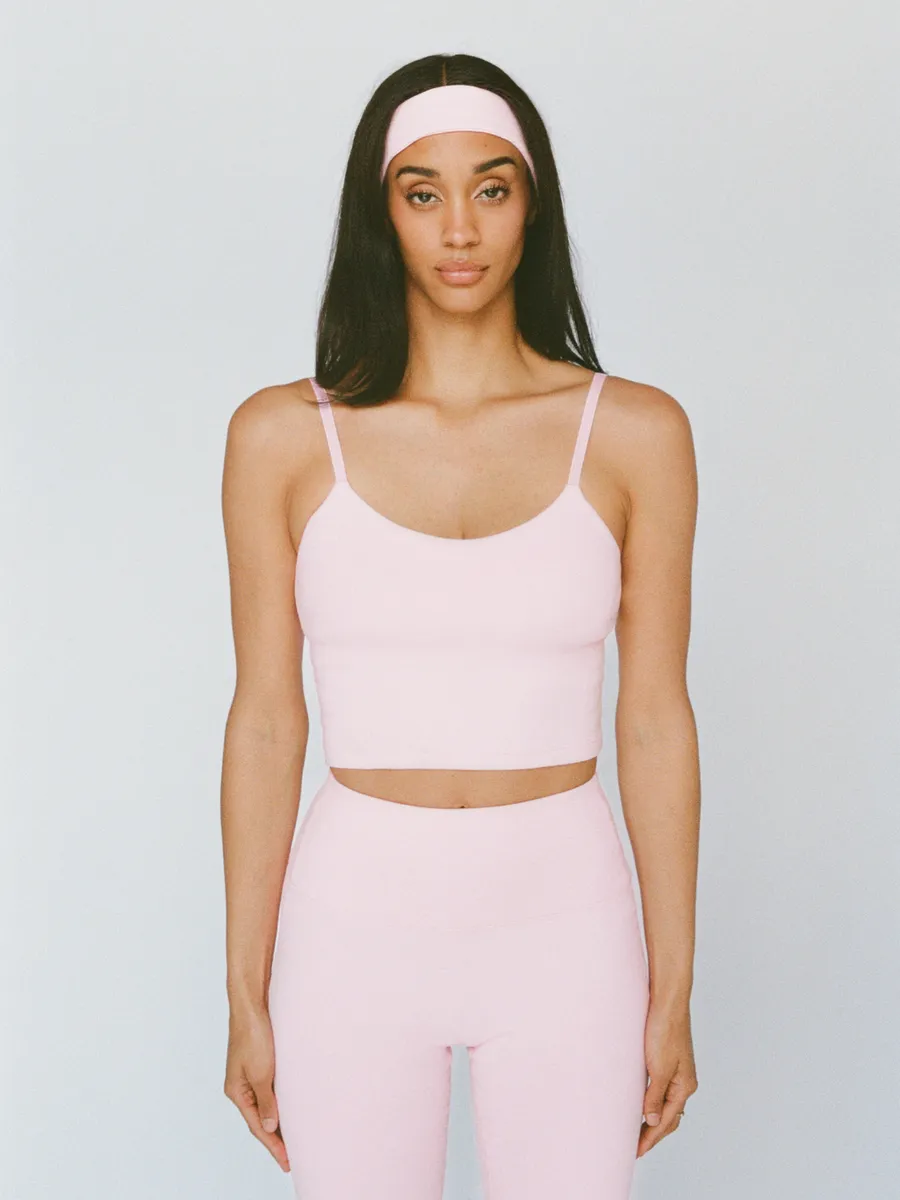 organic cotton sports bra - ballerina pink