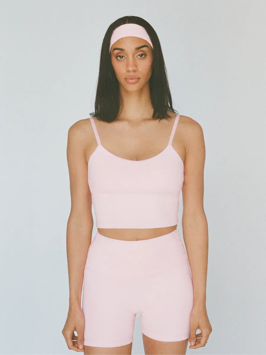 organic cotton sports bra - ballerina pink 2
