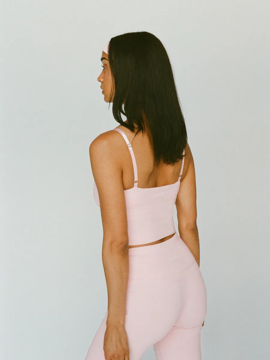 organic cotton sports bra - ballerina pink 4
