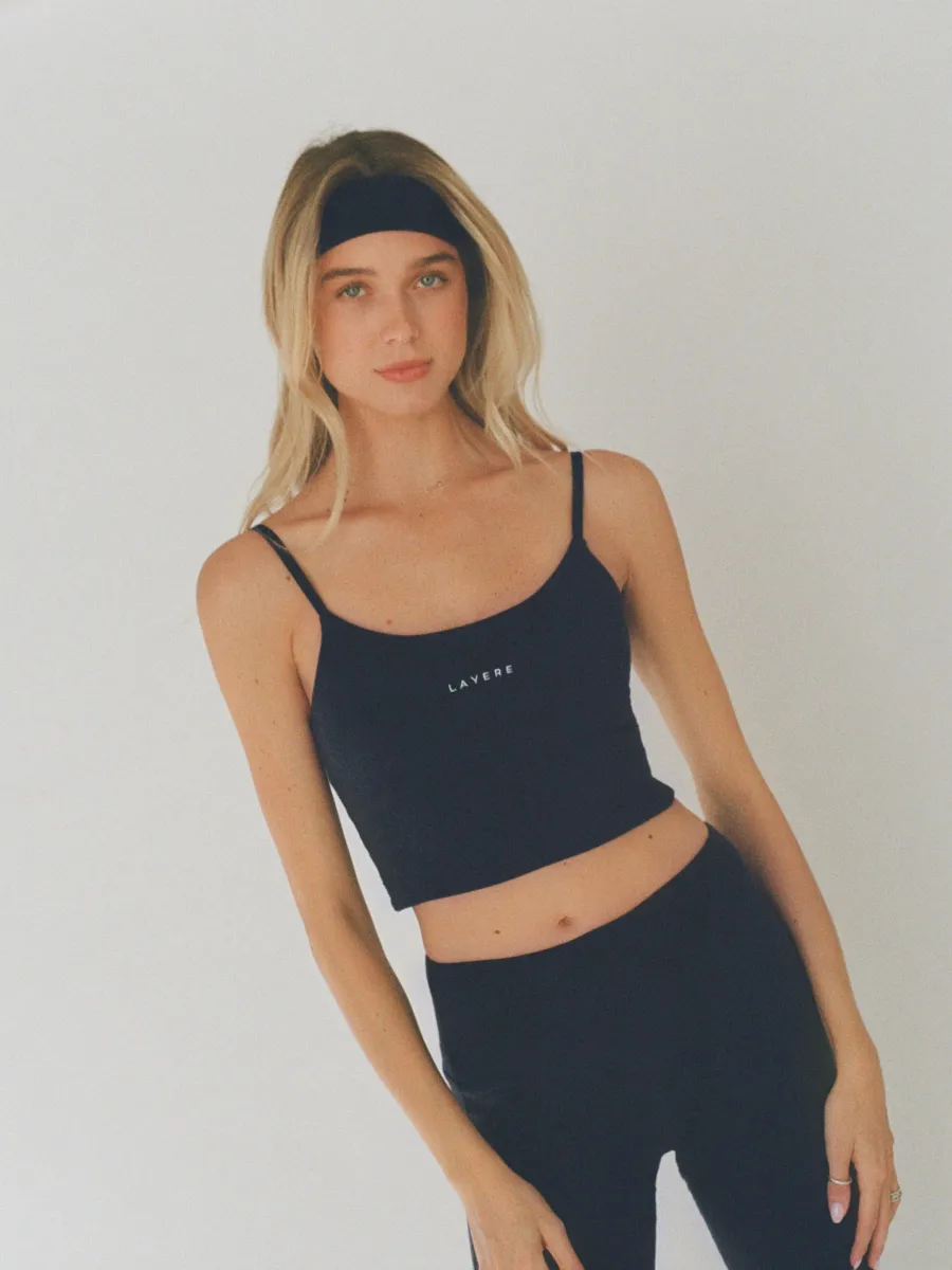 organic cotton sports bra - navy blue 2