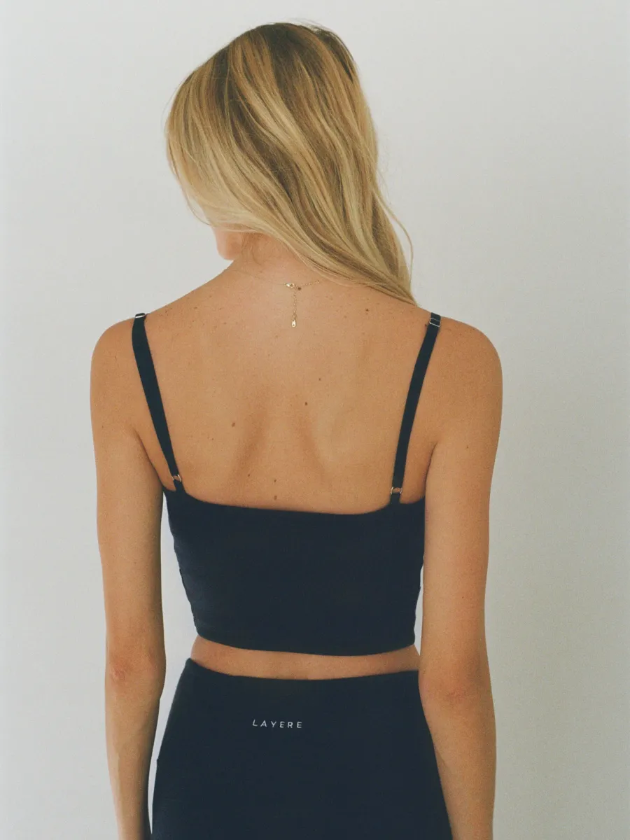 organic cotton sports bra - navy blue 3