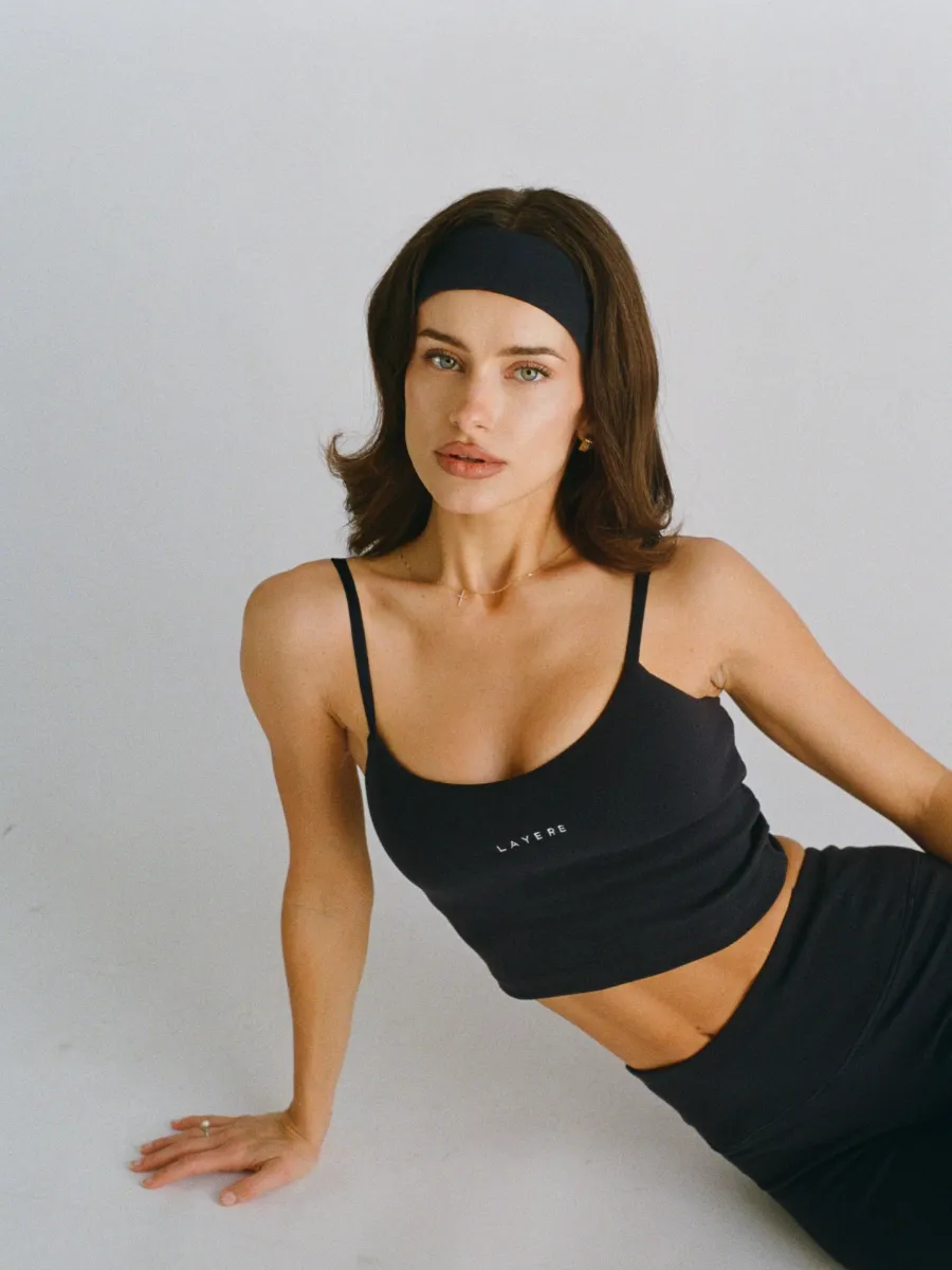 organic cotton sports bra - navy blue 5