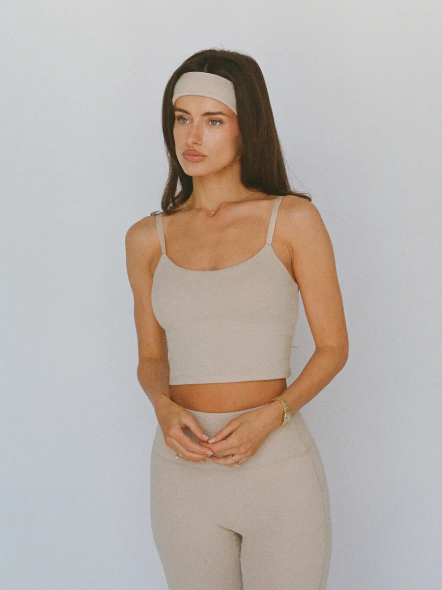 organic cotton sports bra - oat 2