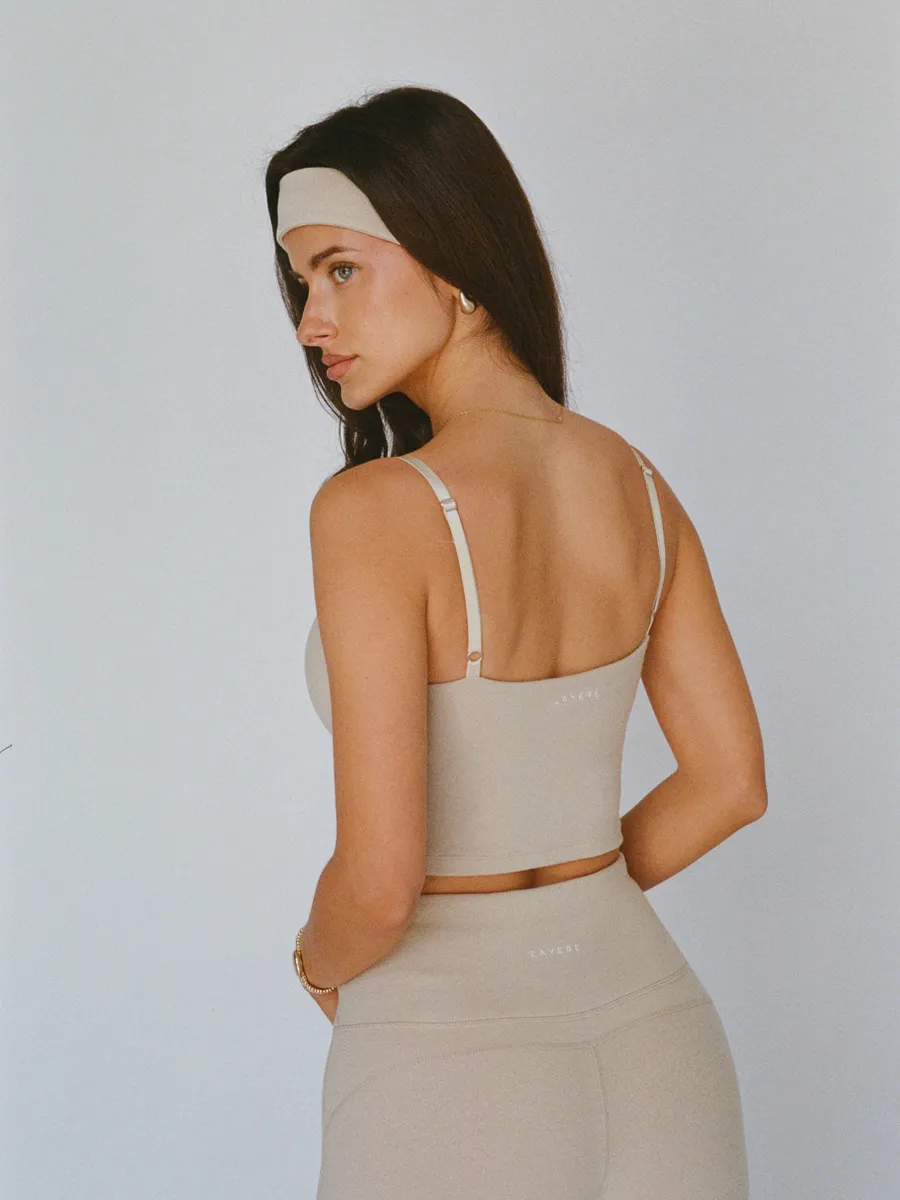 organic cotton sports bra - oat 3