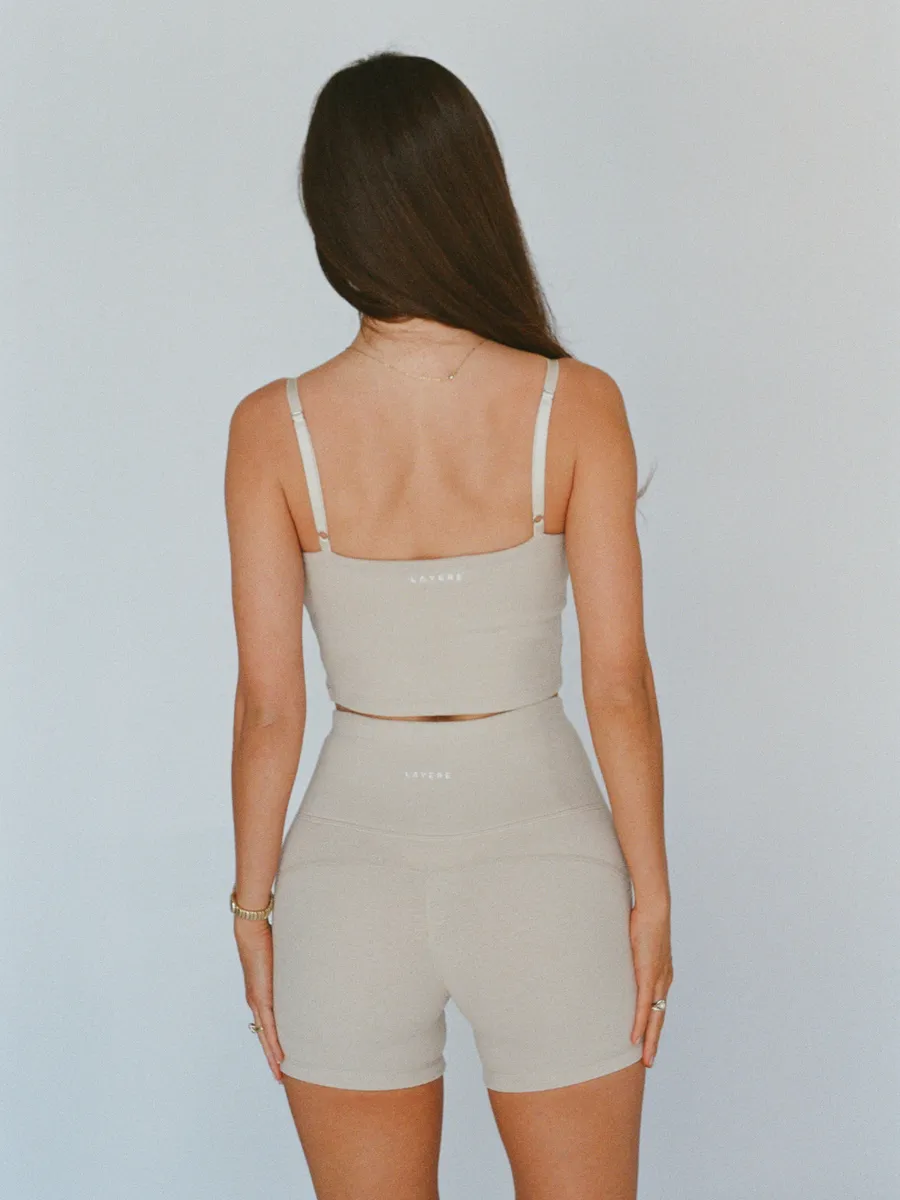 organic cotton sports bra - oat 5