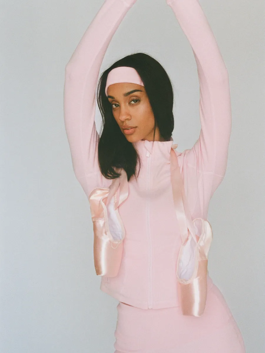 organic cotton zip jacket - ballerina pink 3