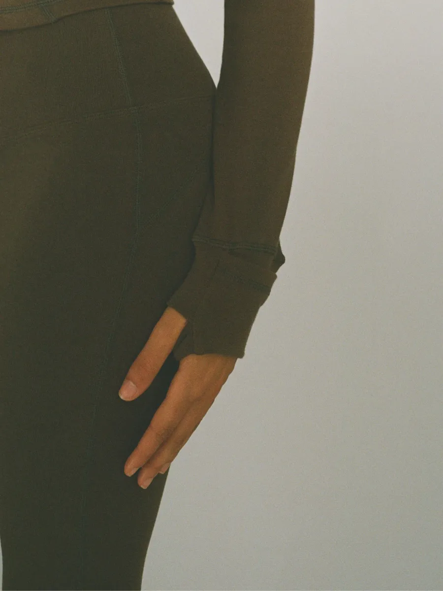 organic cotton zip jacket - espresso brown 6