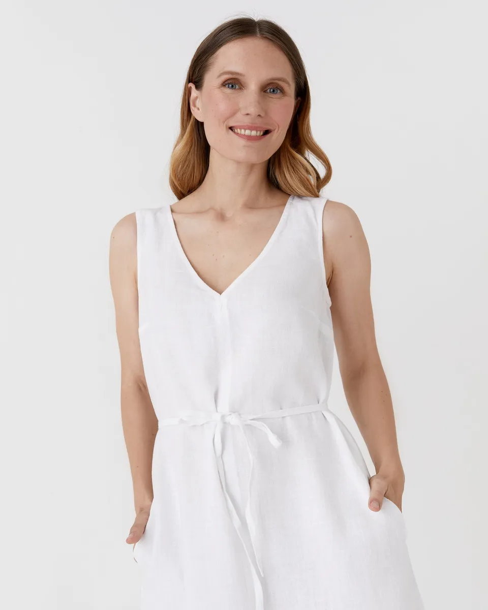 Basic linen dress OIA in White 6