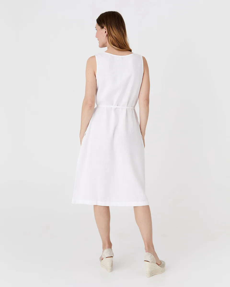 Basic linen dress OIA in White 8