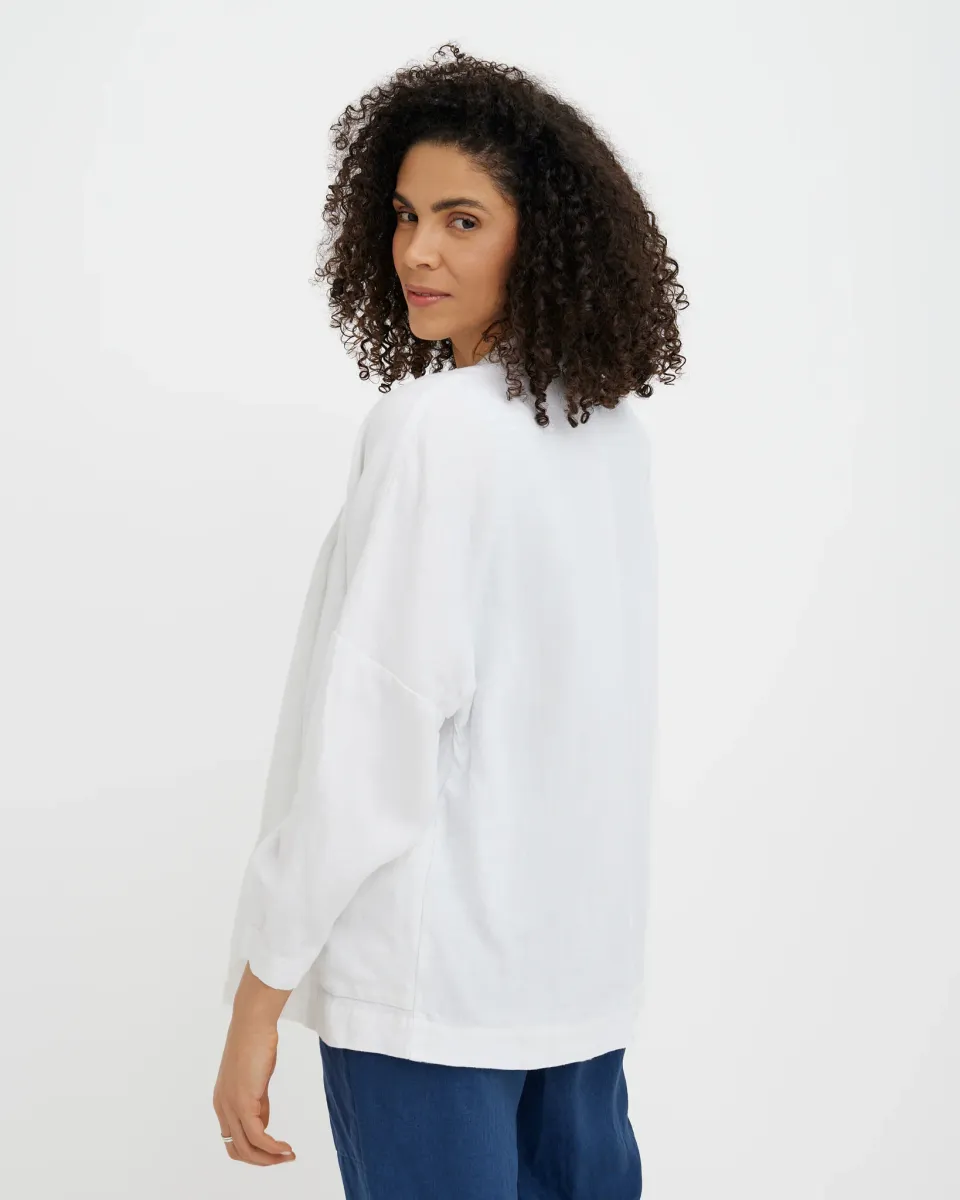 Linen jacket SAN FRANCISCO in White 4