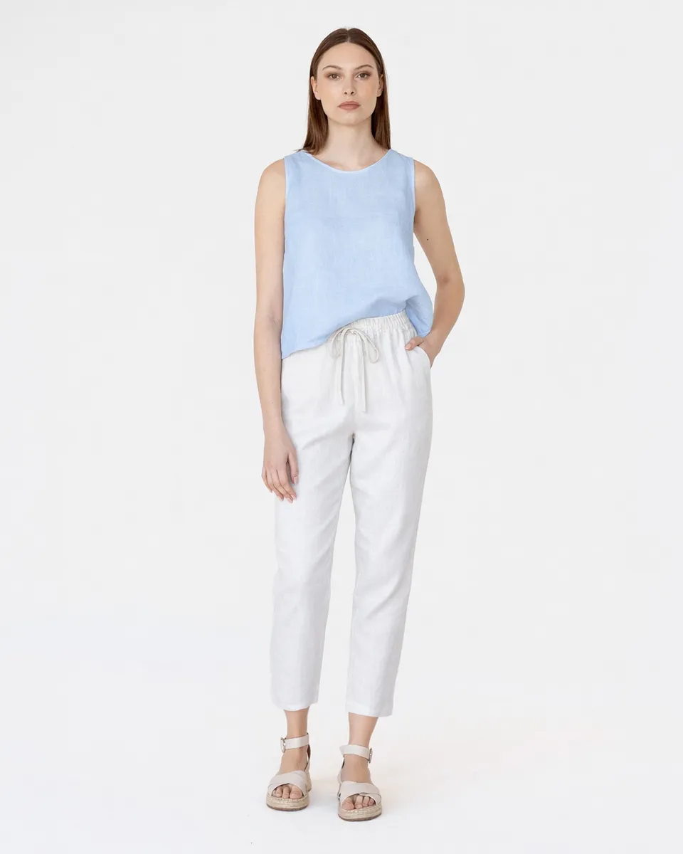 Linen pants DOMME in White