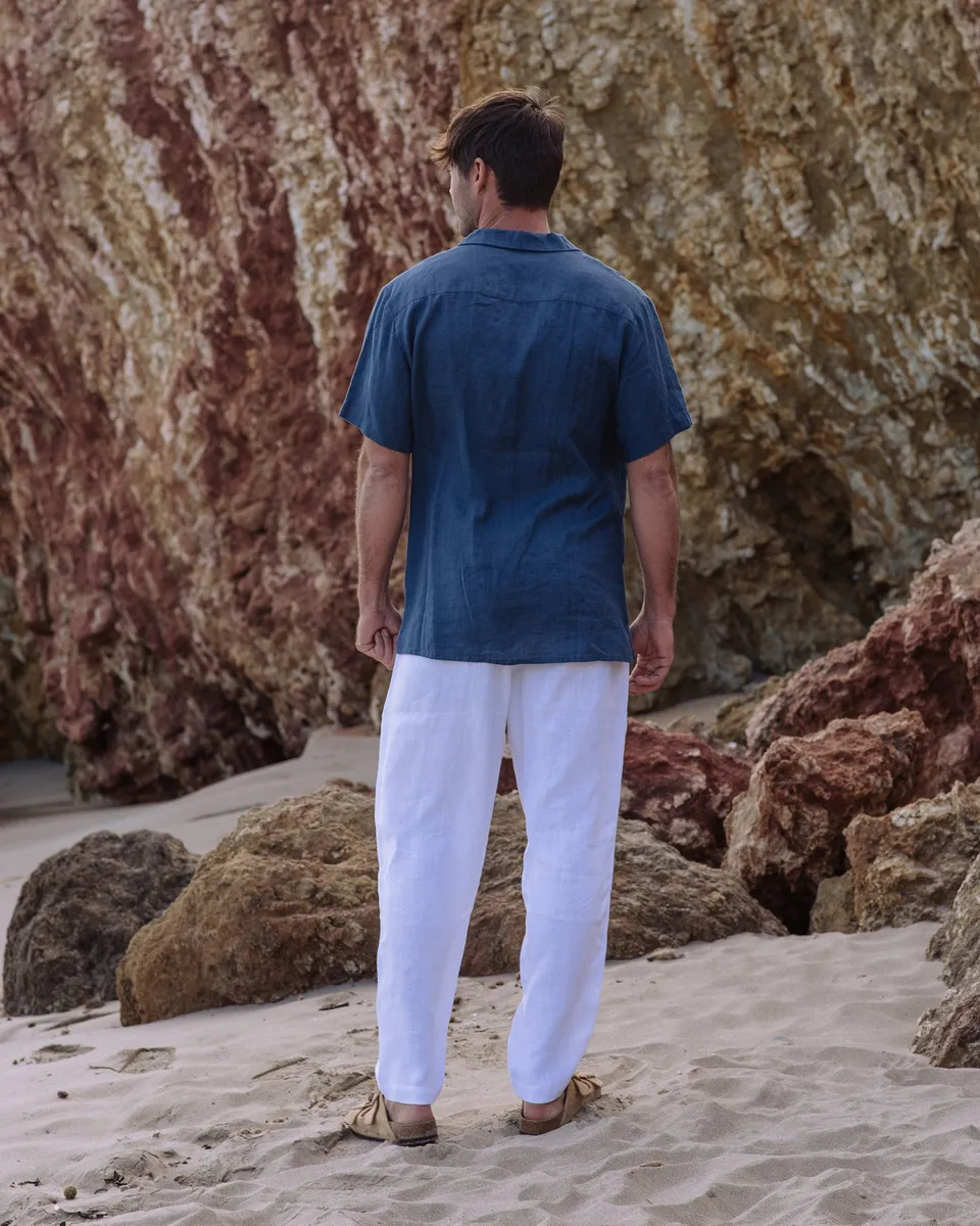 Men's linen pants TRUCKEE in White 2