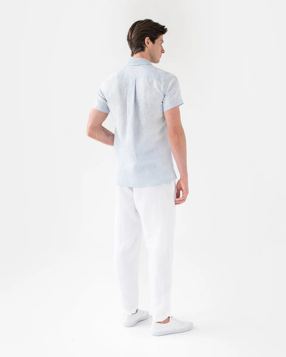 Men's linen pants TRUCKEE in White 5