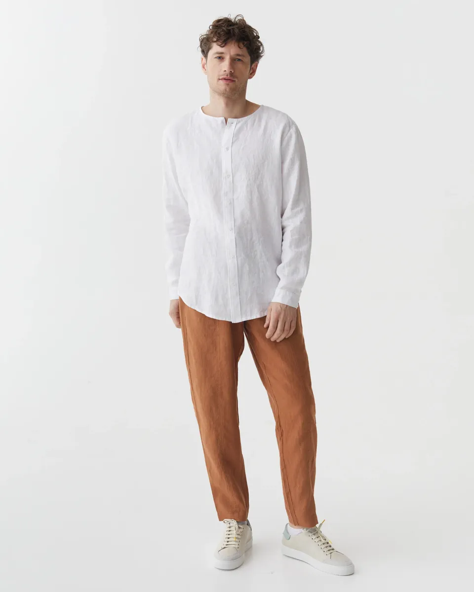 Men's Linen Shirt BEDARRA in White 7
