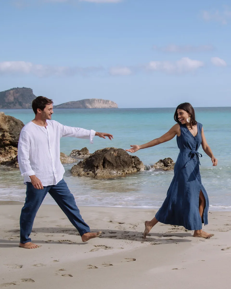 Men's Linen Shirt BEDARRA in White 8